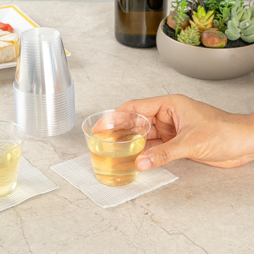 Chef 101 5 oz Clear Plastic Tumbler - 2 3/4" x 2 3/4" x 2 1/4" - 500 count box