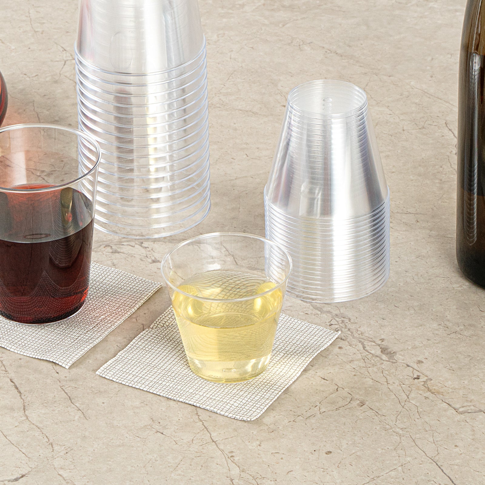Chef 101 5 oz Clear Plastic Tumbler - 2 3/4" x 2 3/4" x 2 1/4" - 500 count box