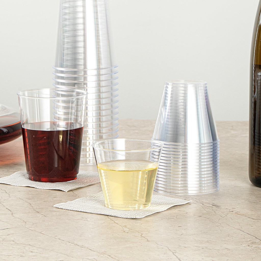 Chef 101 5 oz Clear Plastic Tumbler - 2 3/4" x 2 3/4" x 2 1/4" - 500 count box