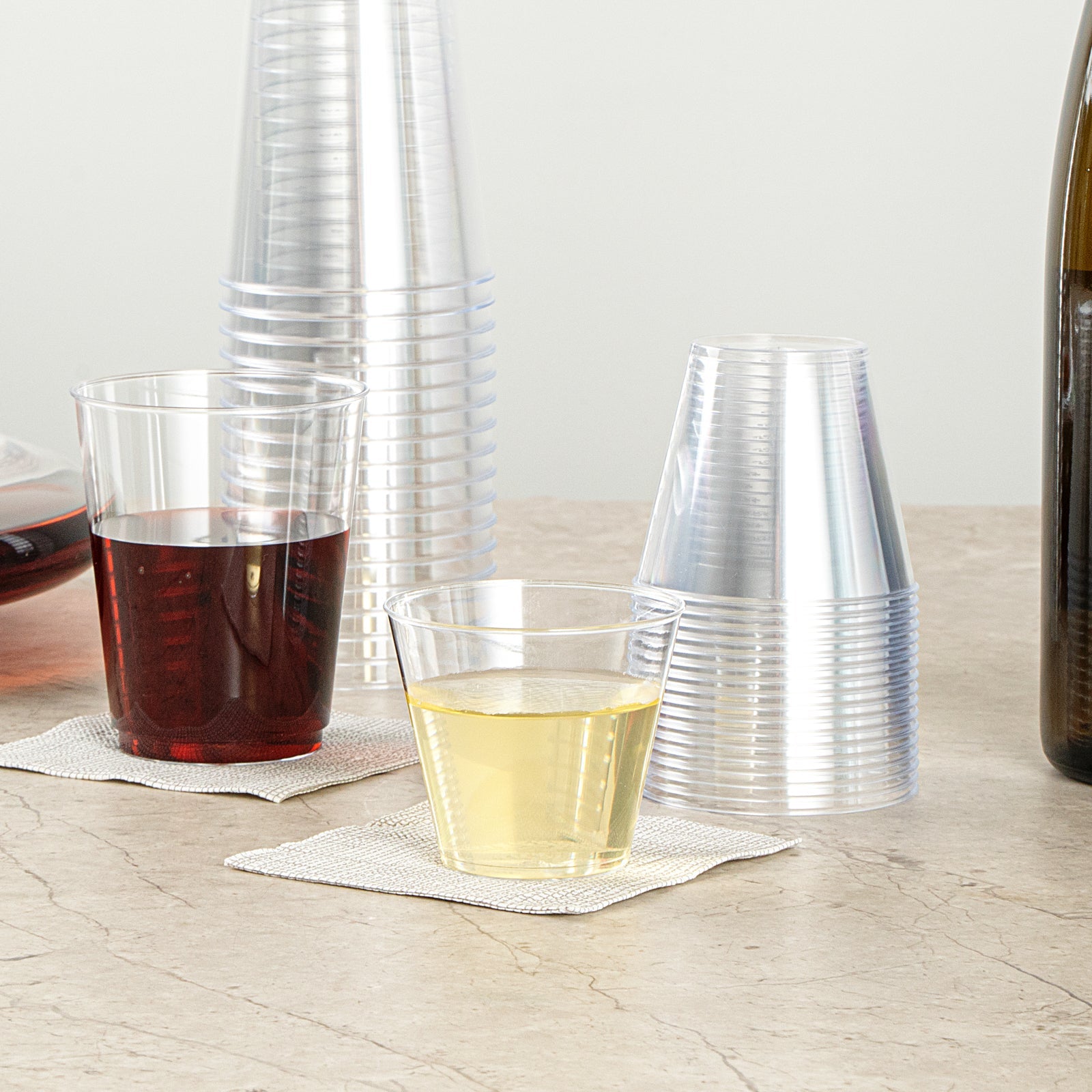 Chef 101 5 oz Clear Plastic Tumbler - 2 3/4" x 2 3/4" x 2 1/4" - 500 count box