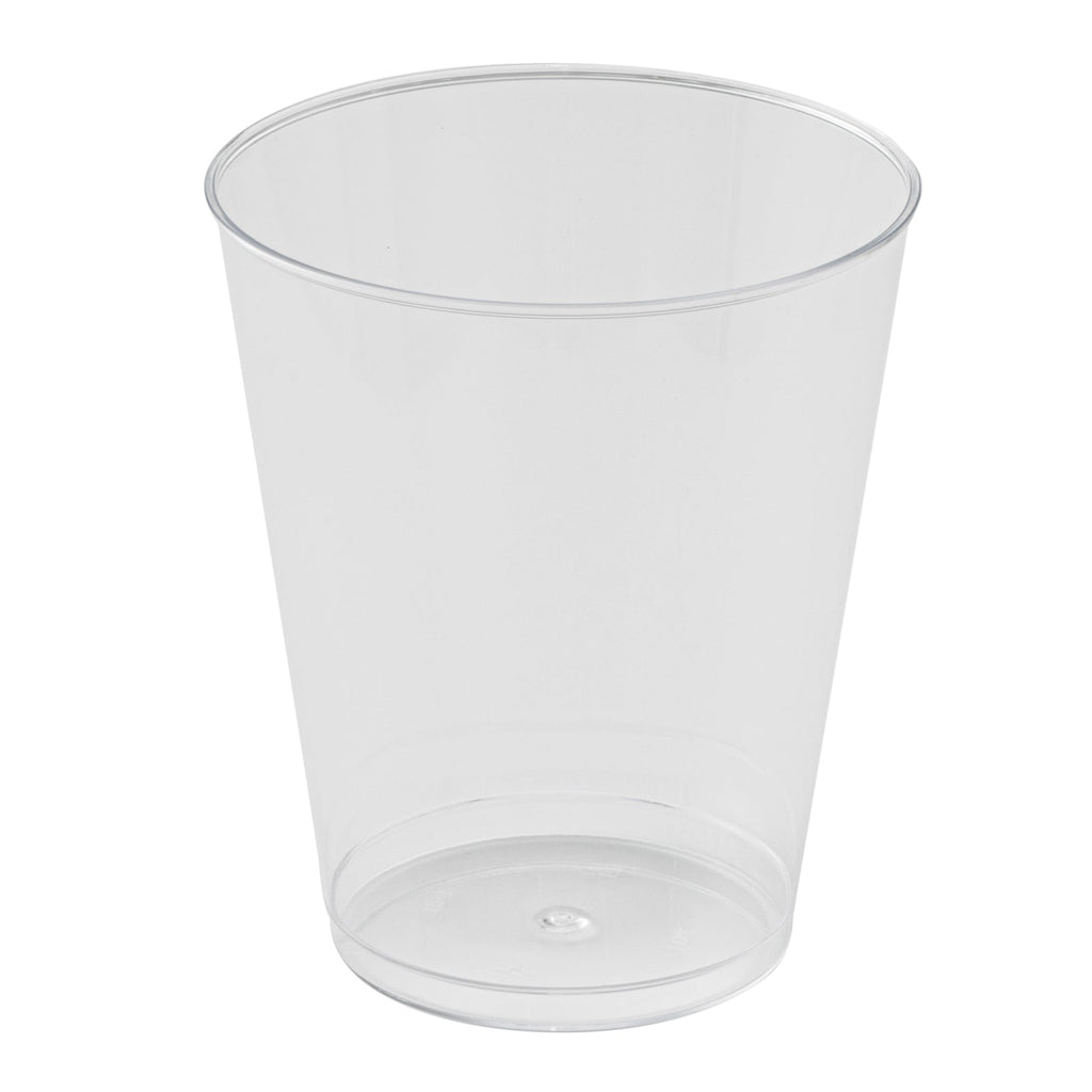 Chef 101 7 oz Clear Plastic Tumbler - 2 3/4" x 2 3/4" x 3 1/4" - 20 count box