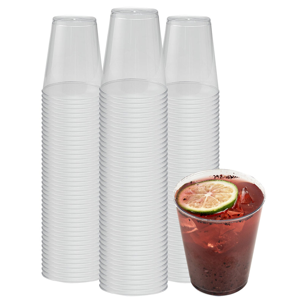 Chef 101 7 oz Clear Plastic Tumbler - 2 3/4" x 2 3/4" x 3 1/4" - 20 count box