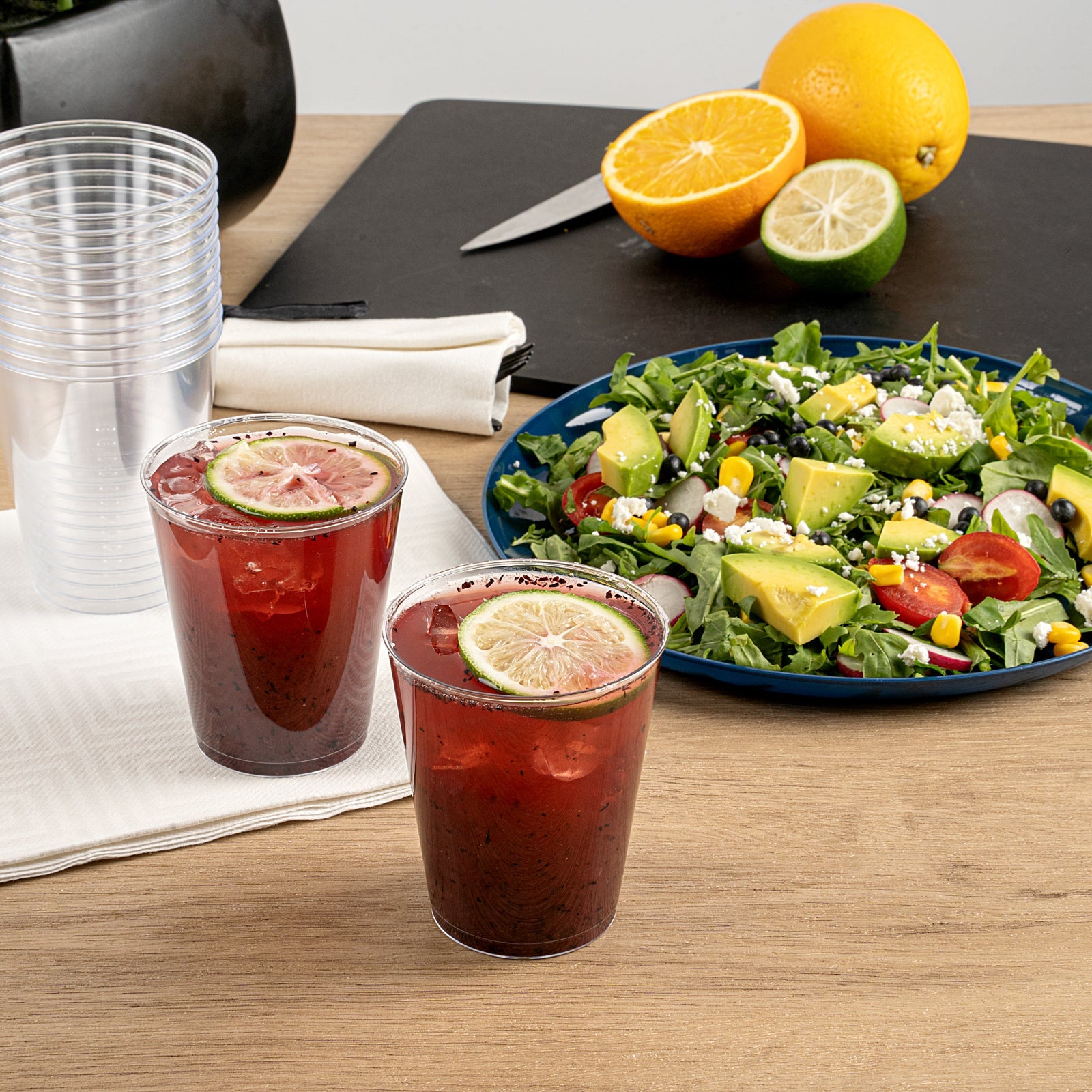 Chef 101 7 oz Clear Plastic Tumbler - 2 3/4" x 2 3/4" x 3 1/4" - 500 count box