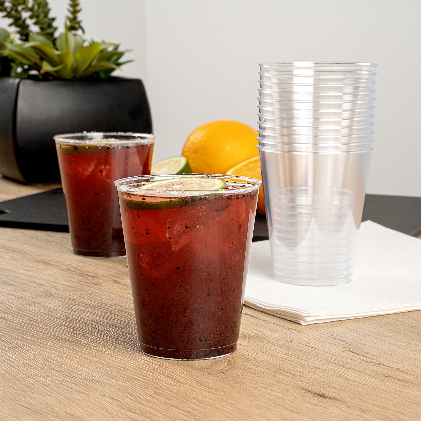 Chef 101 7 oz Clear Plastic Tumbler - 2 3/4" x 2 3/4" x 3 1/4" - 500 count box
