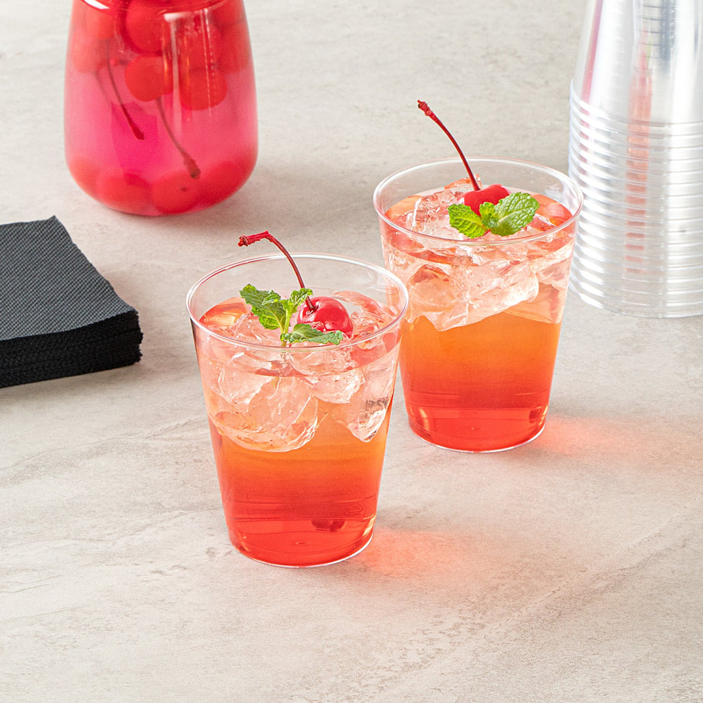 Chef 101 8 oz Clear Plastic Tumbler - 3" x 3" x 3 1/4" - 20 count box