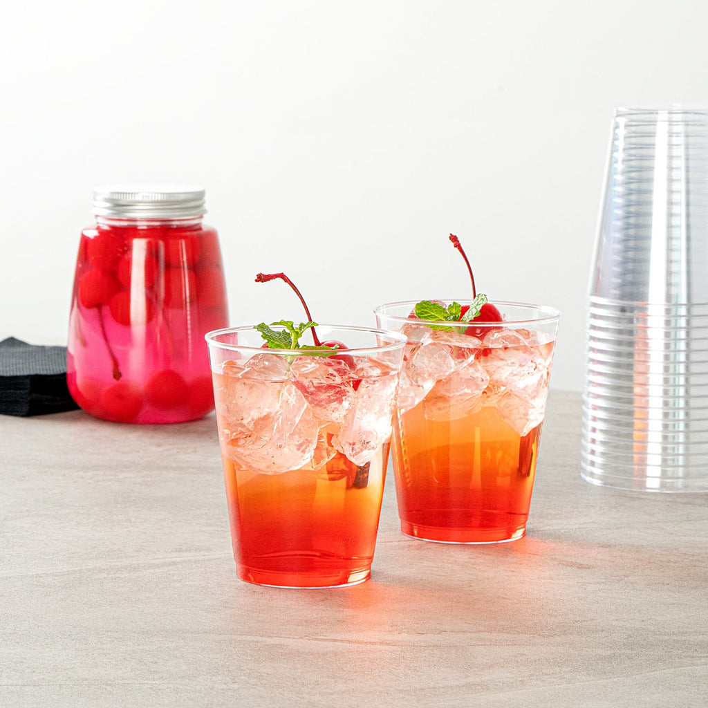 Chef 101 8 oz Clear Plastic Tumbler - 3" x 3" x 3 1/4" - 20 count box