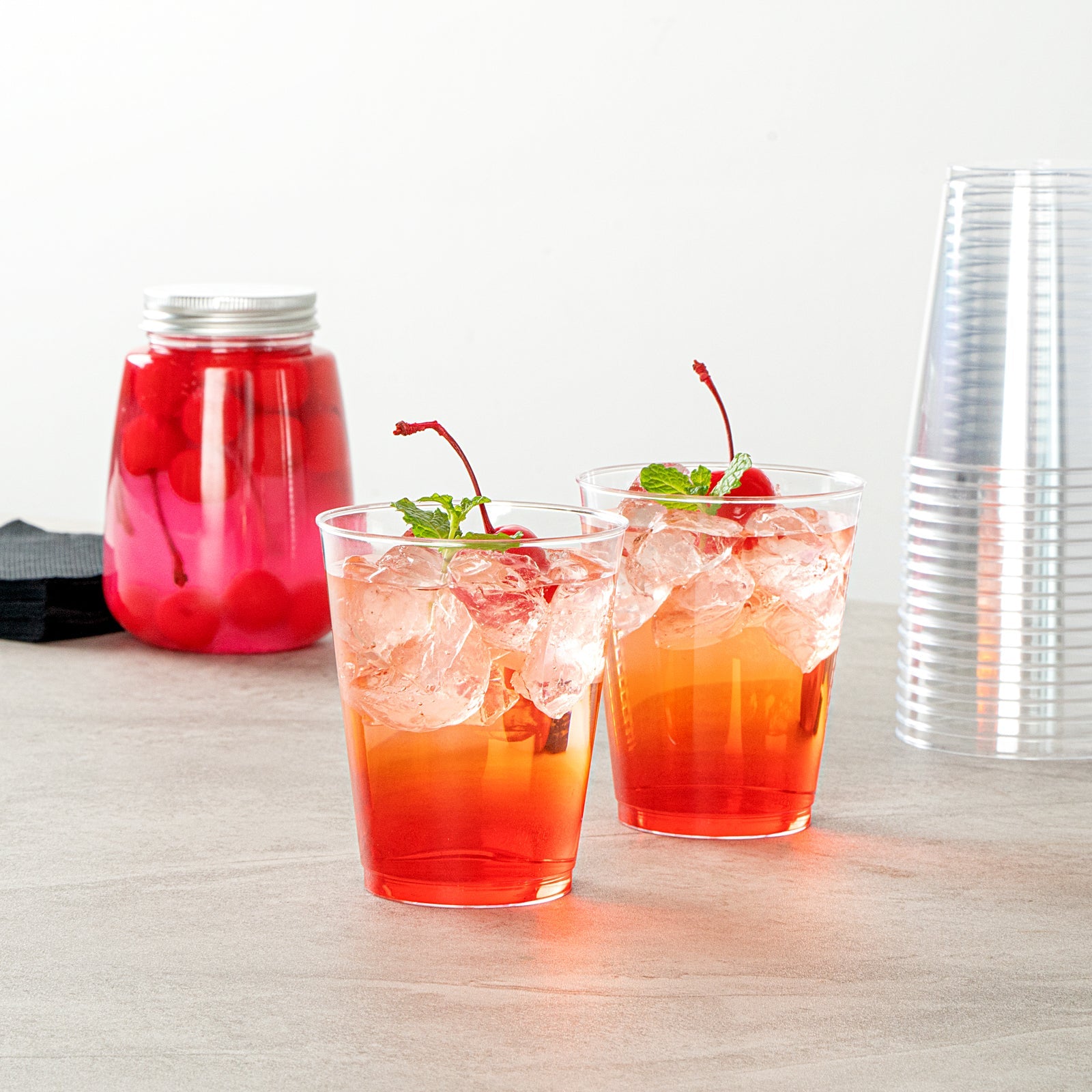 Chef 101 8 oz Clear Plastic Tumbler - 3" x 3" x 3 1/4" - 500 count box