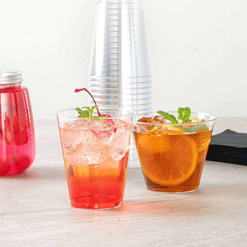 Chef 101 8 oz Clear Plastic Tumbler - 3" x 3" x 3 1/4" - 500 count box