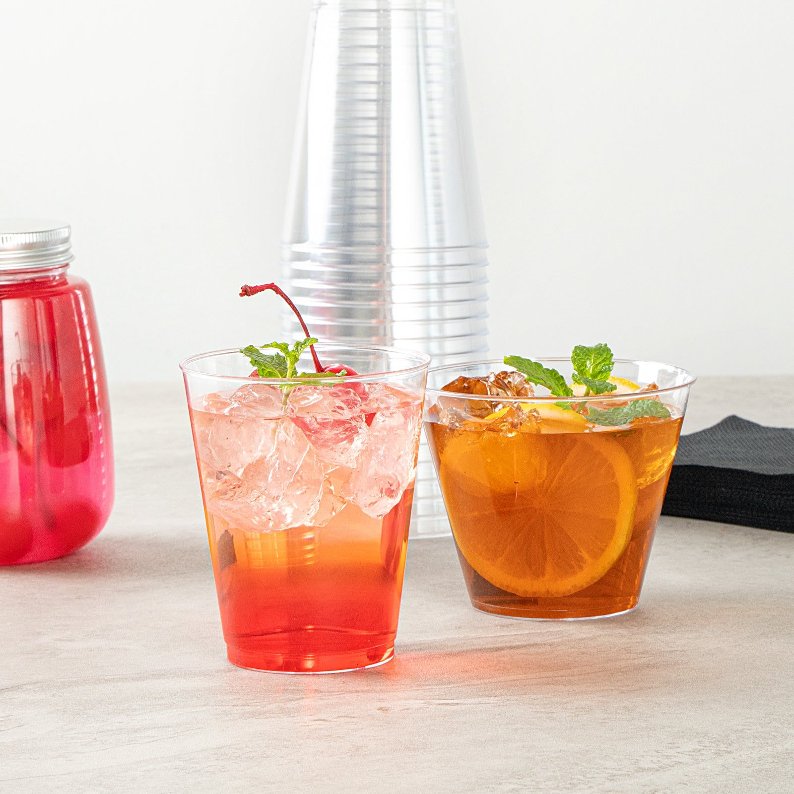 Chef 101 8 oz Clear Plastic Tumbler - 3" x 3" x 3 1/4" - 500 count box