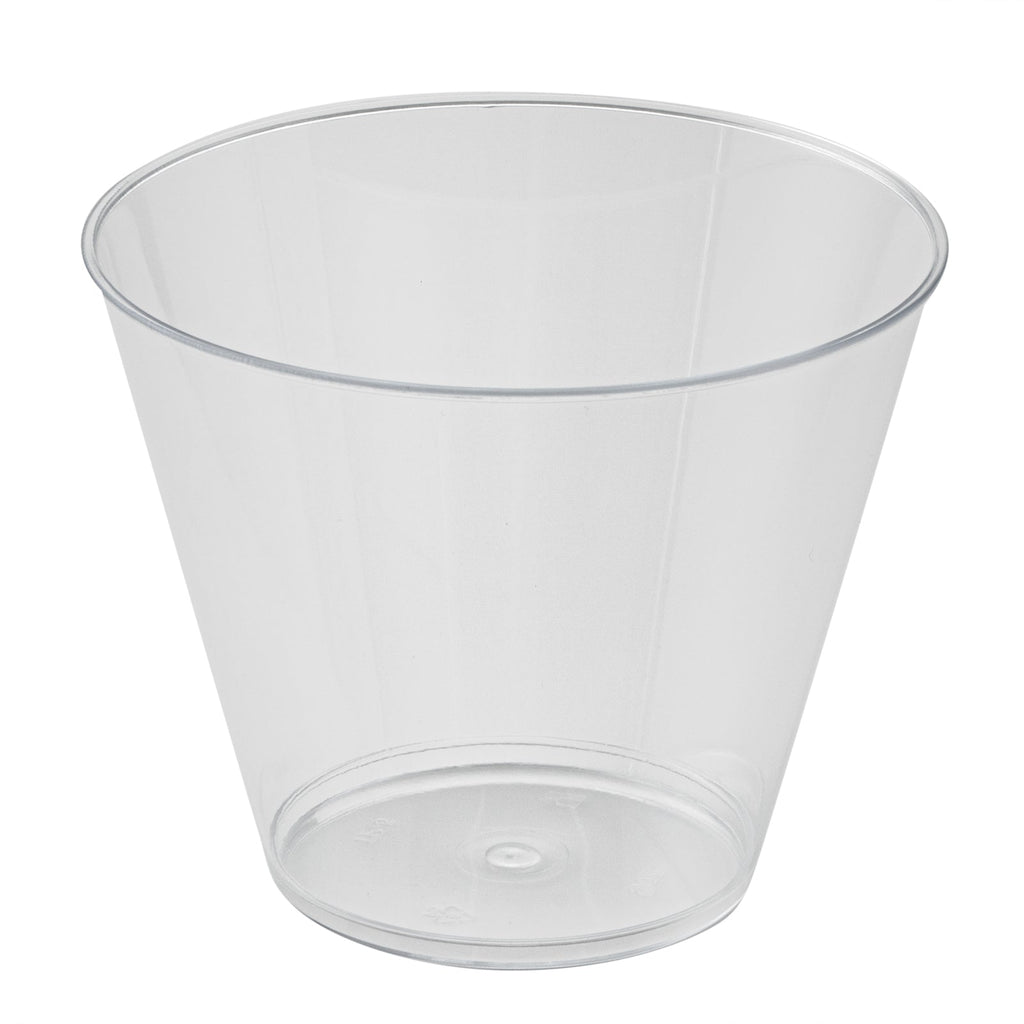 Chef 101 9 oz Clear Plastic Tumbler - 3 1/2" x 3 1/2" x 2 3/4" - 500 count box