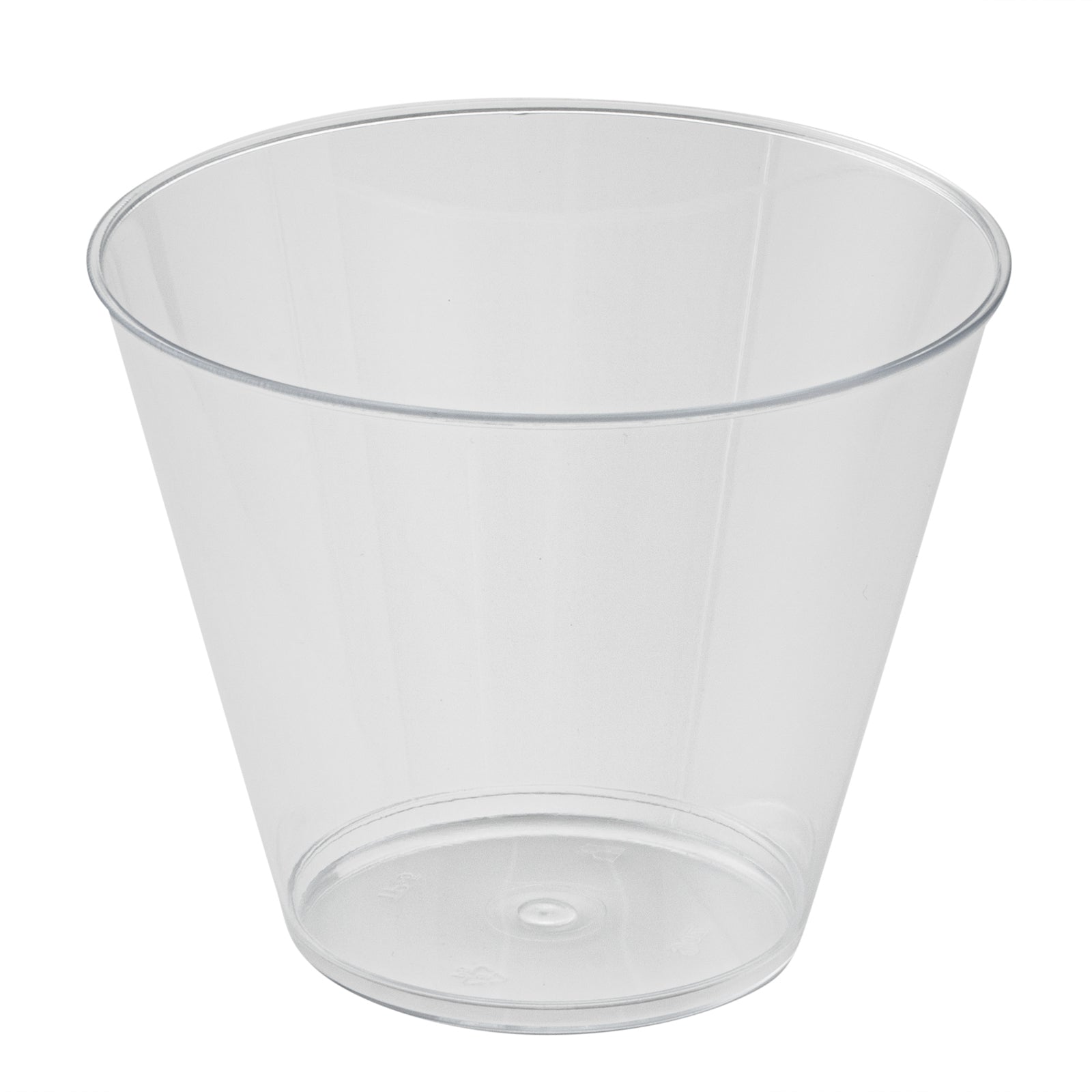Chef 101 9 oz Clear Plastic Tumbler - 3 1/2" x 3 1/2" x 2 3/4" - 20 count box