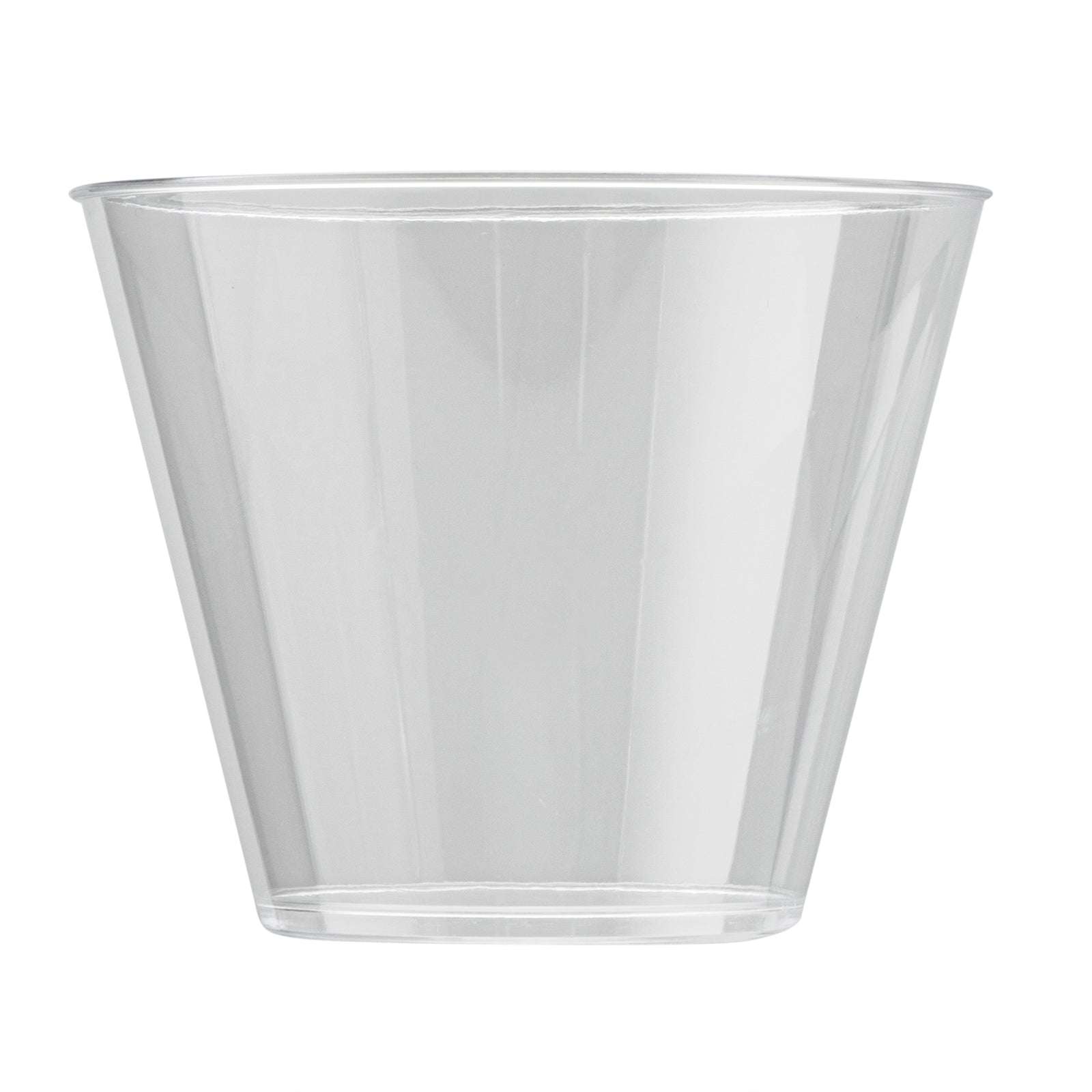 Chef 101 9 oz Clear Plastic Tumbler - 3 1/2" x 3 1/2" x 2 3/4" - 20 count box