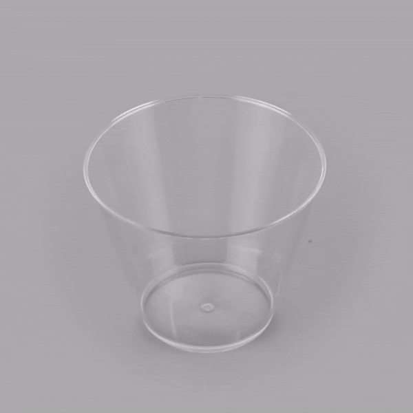 Chef 101 9 oz Clear Plastic Tumbler - 3 1/2" x 3 1/2" x 2 3/4" - 500 count box