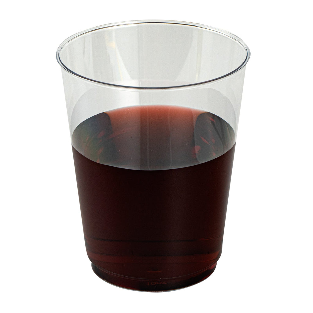 Chef 101 10 oz Clear Plastic Tumbler - 3" x 3" x 3 3/4" - 20 count box