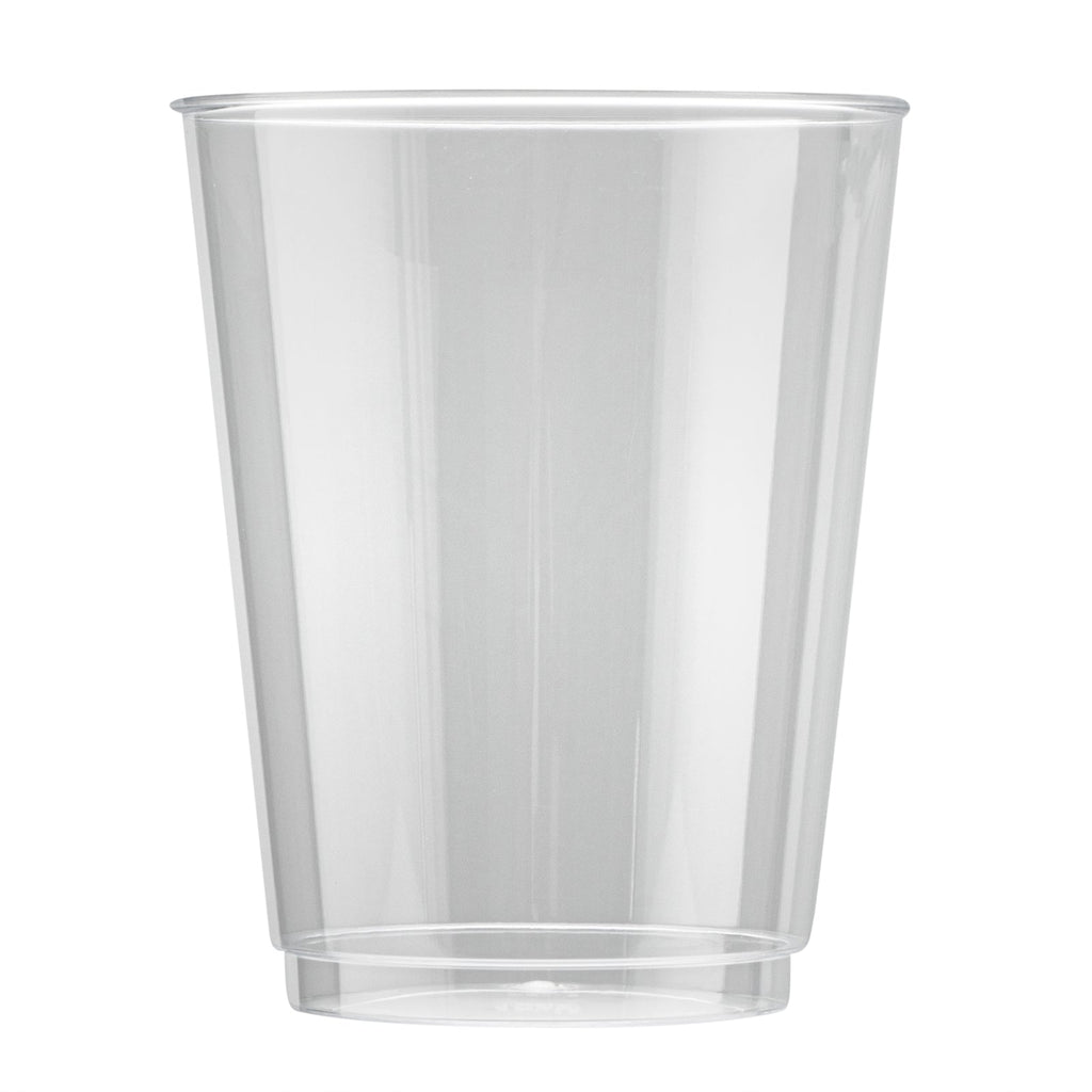 Chef 101 10 oz Clear Plastic Tumbler - 3" x 3" x 3 3/4" - 20 count box