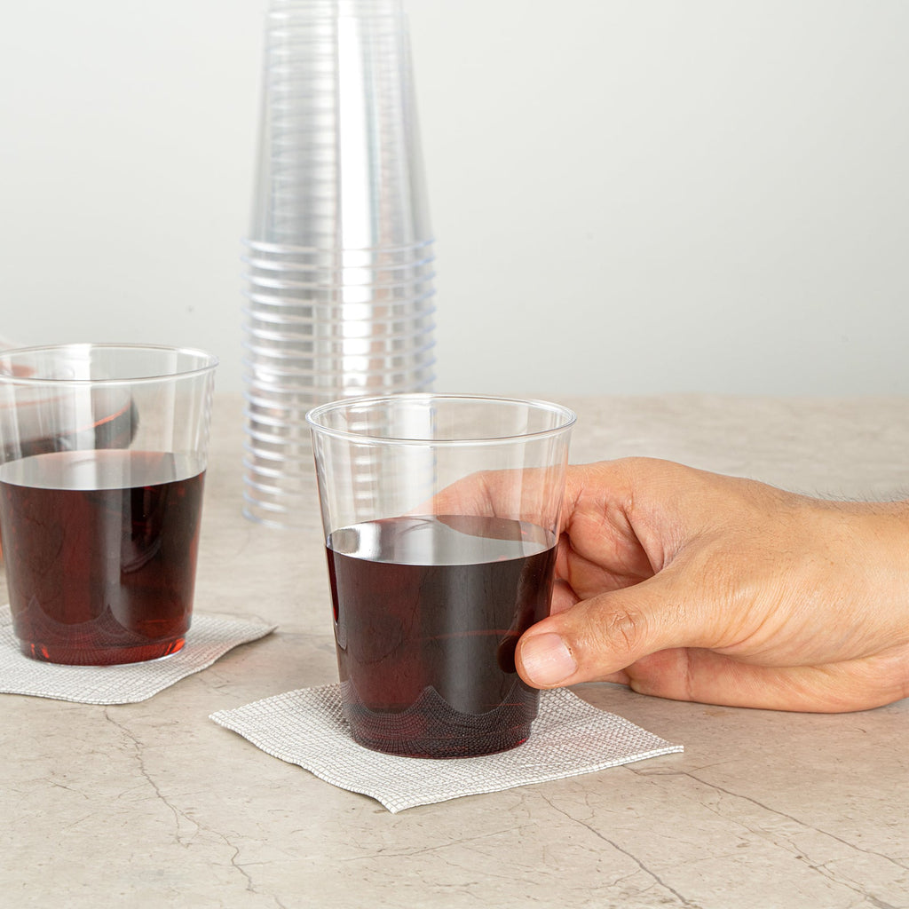 Chef 101 10 oz Clear Plastic Tumbler - 3" x 3" x 3 3/4" - 20 count box