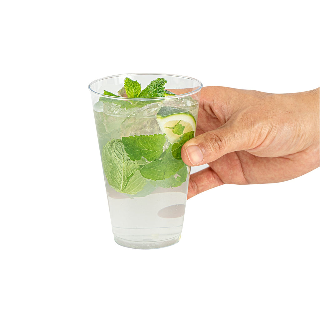 Chef 101 14 oz Clear Plastic Tumbler - 3 1/4" x 3 1/4" x 4 3/4" - 500 count box
