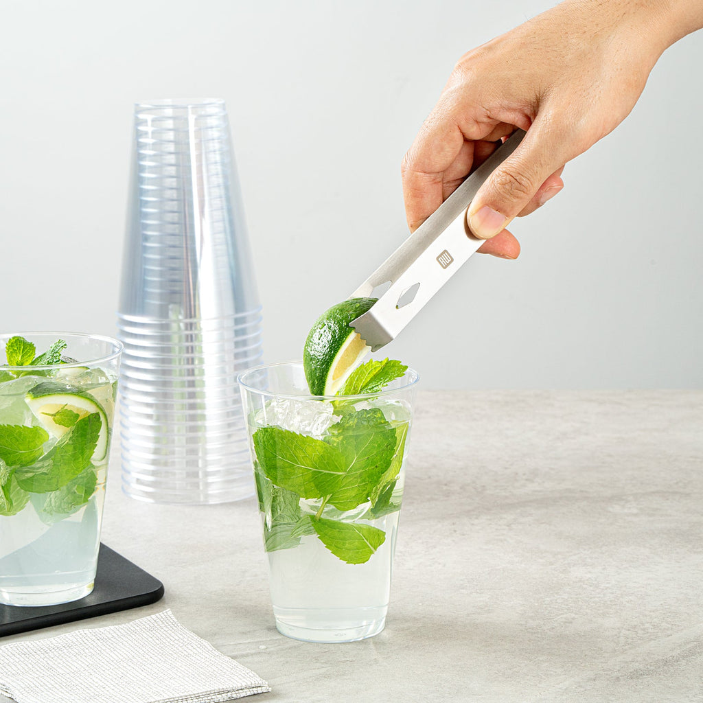 Chef 101 14 oz Clear Plastic Tumbler - 3 1/4" x 3 1/4" x 4 3/4" - 500 count box