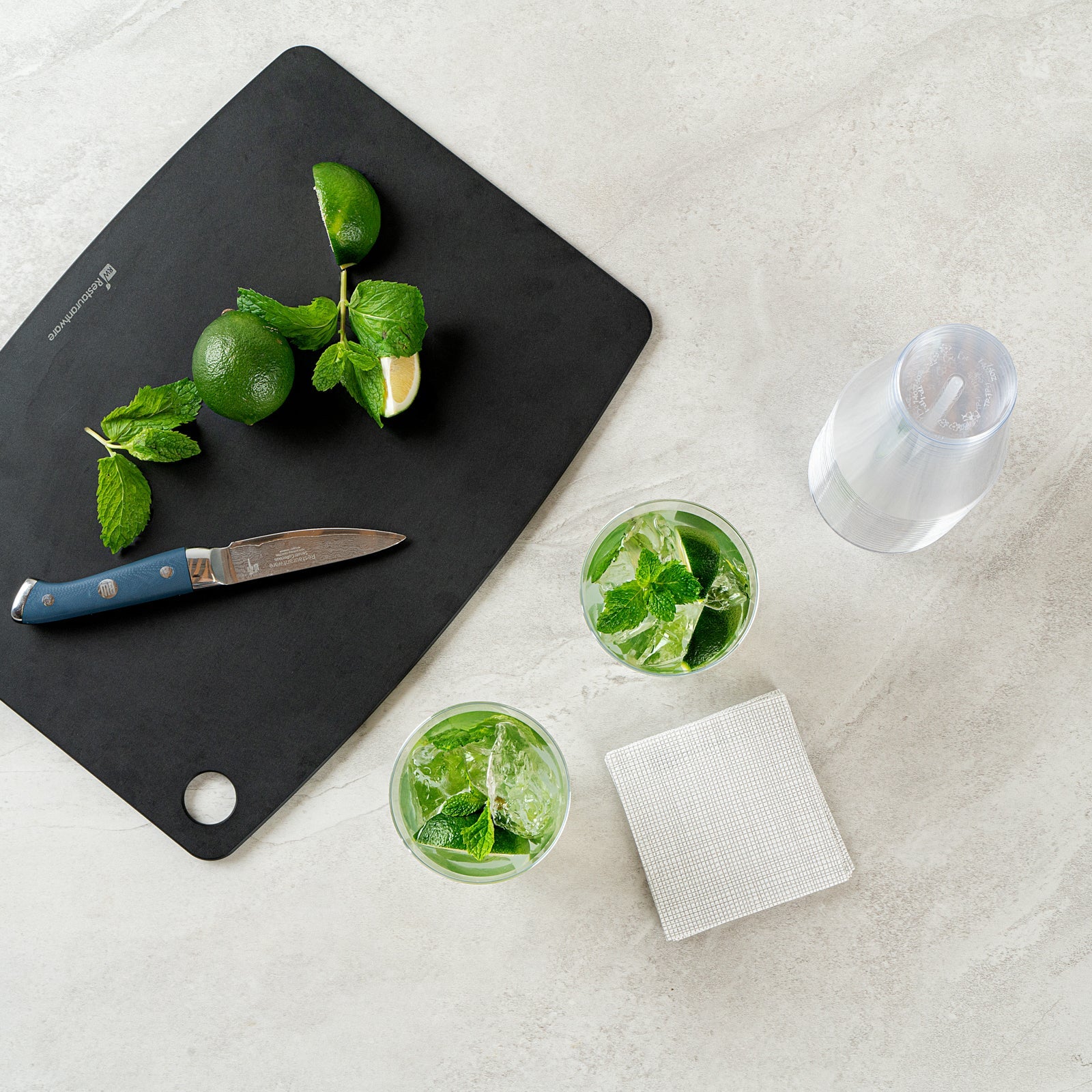 Chef 101 14 oz Clear Plastic Tumbler - 3 1/4" x 3 1/4" x 4 3/4" - 500 count box