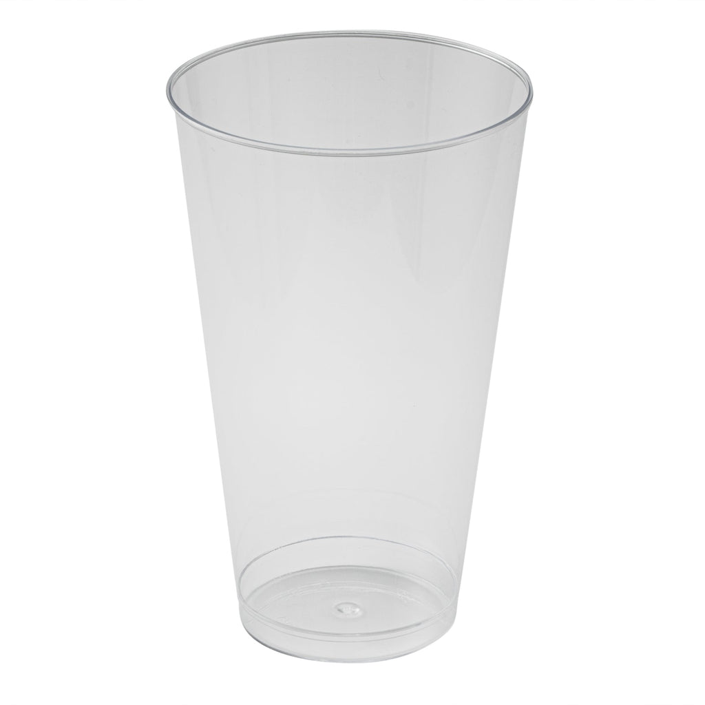 Chef 101 16 oz Clear Plastic Tumbler - 3 1/4" x 3 1/4" x 5 1/4" - 20 count box