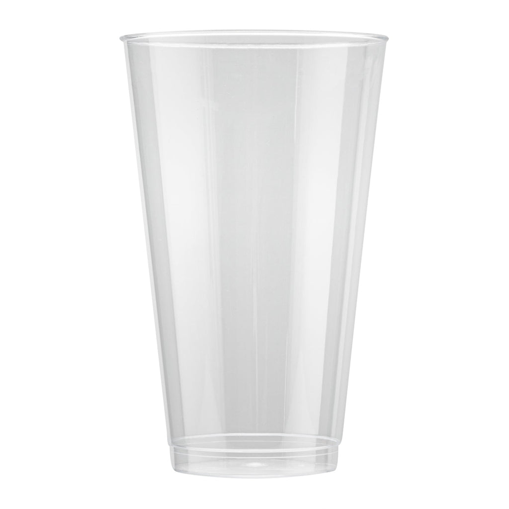 Chef 101 16 oz Clear Plastic Tumbler - 3 1/4" x 3 1/4" x 5 1/4" - 20 count box