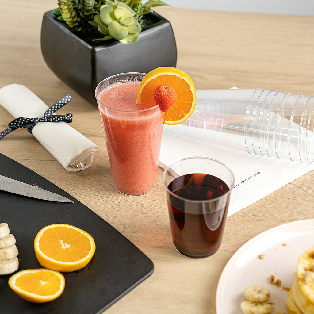 Chef 101 16 oz Clear Plastic Tumbler - 3 1/4" x 3 1/4" x 5 1/4" - 500 count box