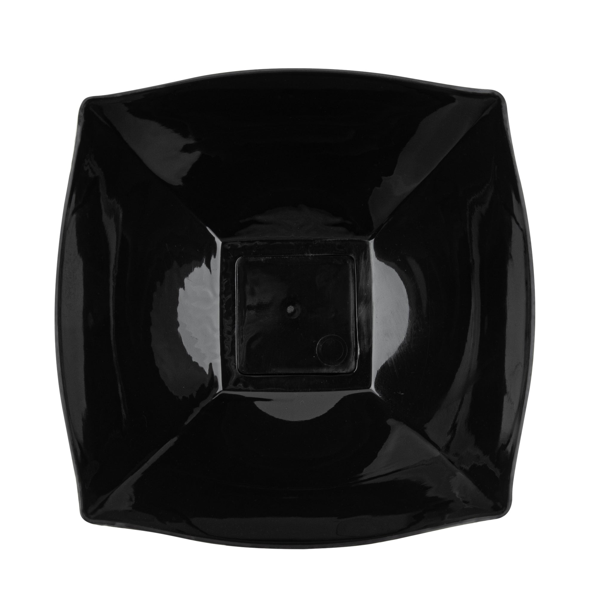 Moderna 8 oz Square Black Plastic Bowl - 4 1/2" x 4 1/2" x 2" - 100 count box