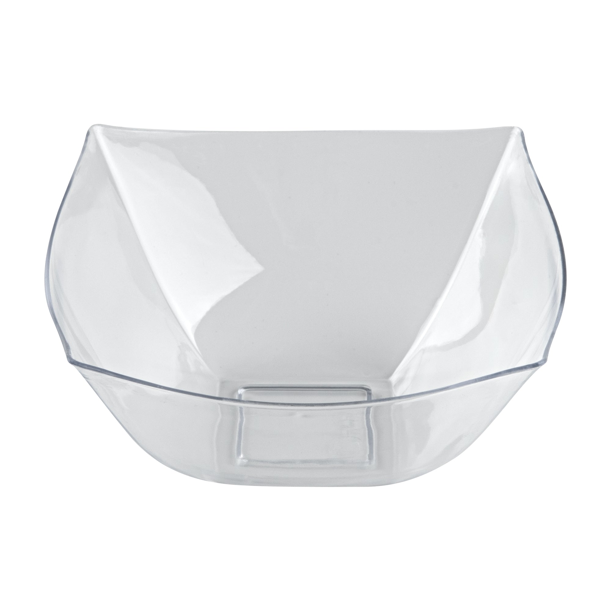 Moderna 8 oz Square Clear Plastic Bowl - 4 1/2" x 4 1/2" x 2" - 10 count box