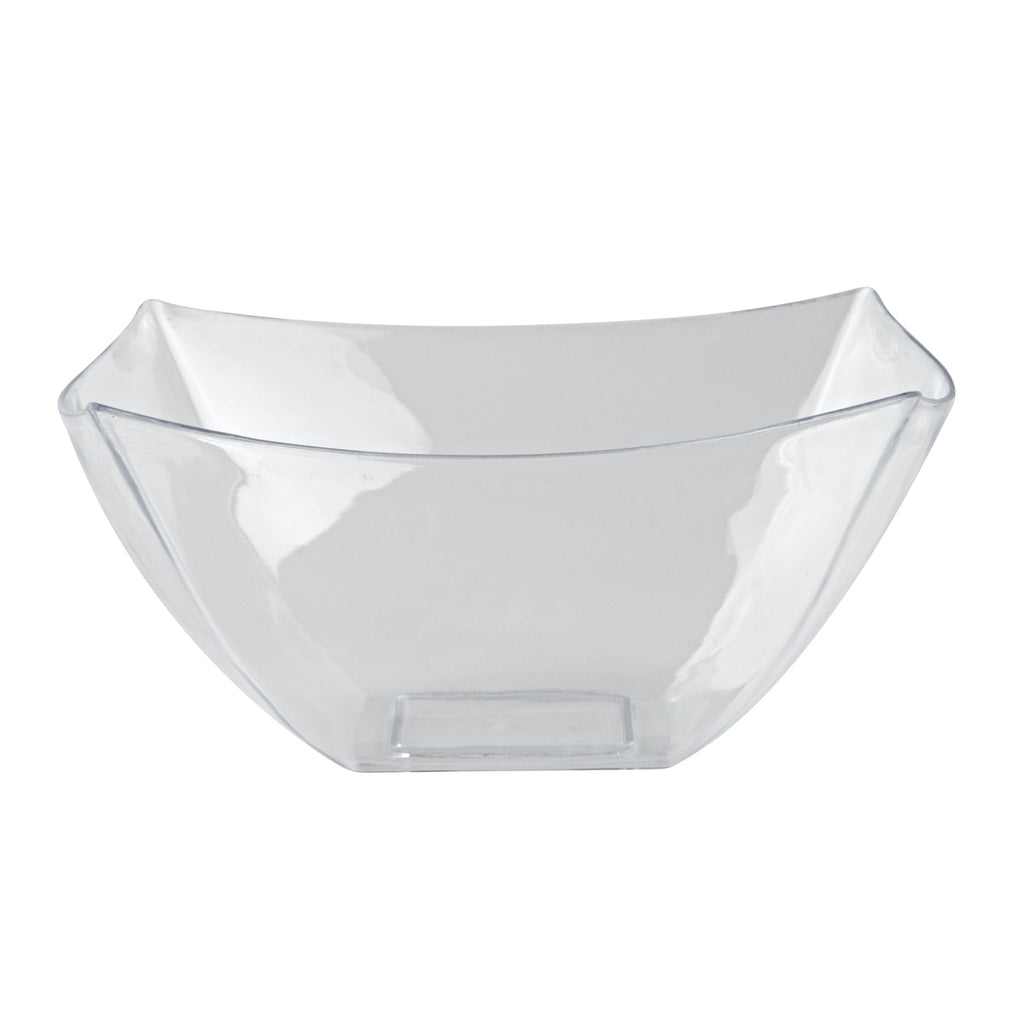 Moderna 8 oz Square Clear Plastic Bowl - 4 1/2" x 4 1/2" x 2" - 10 count box