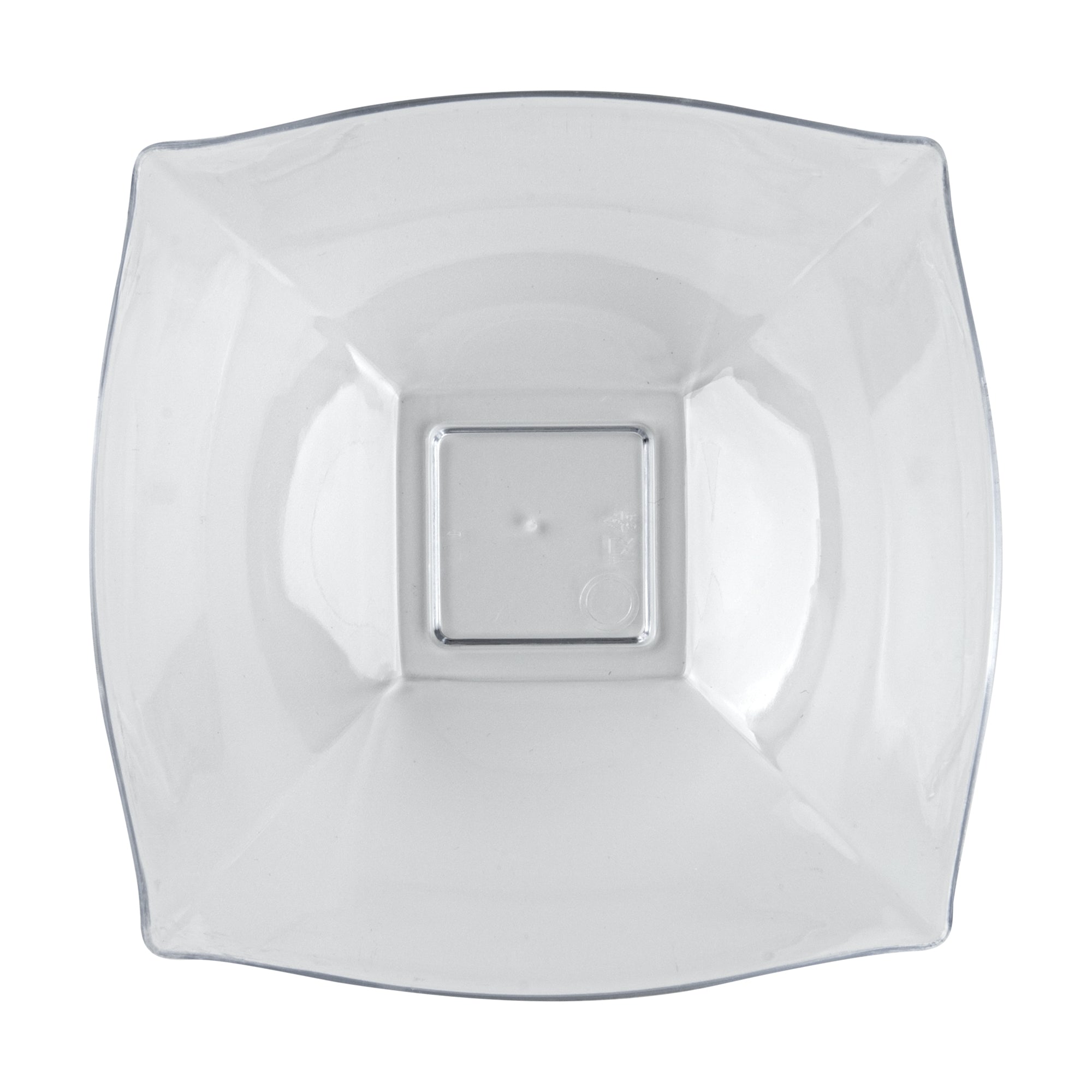 Moderna 8 oz Square Clear Plastic Bowl - 4 1/2" x 4 1/2" x 2" - 10 count box