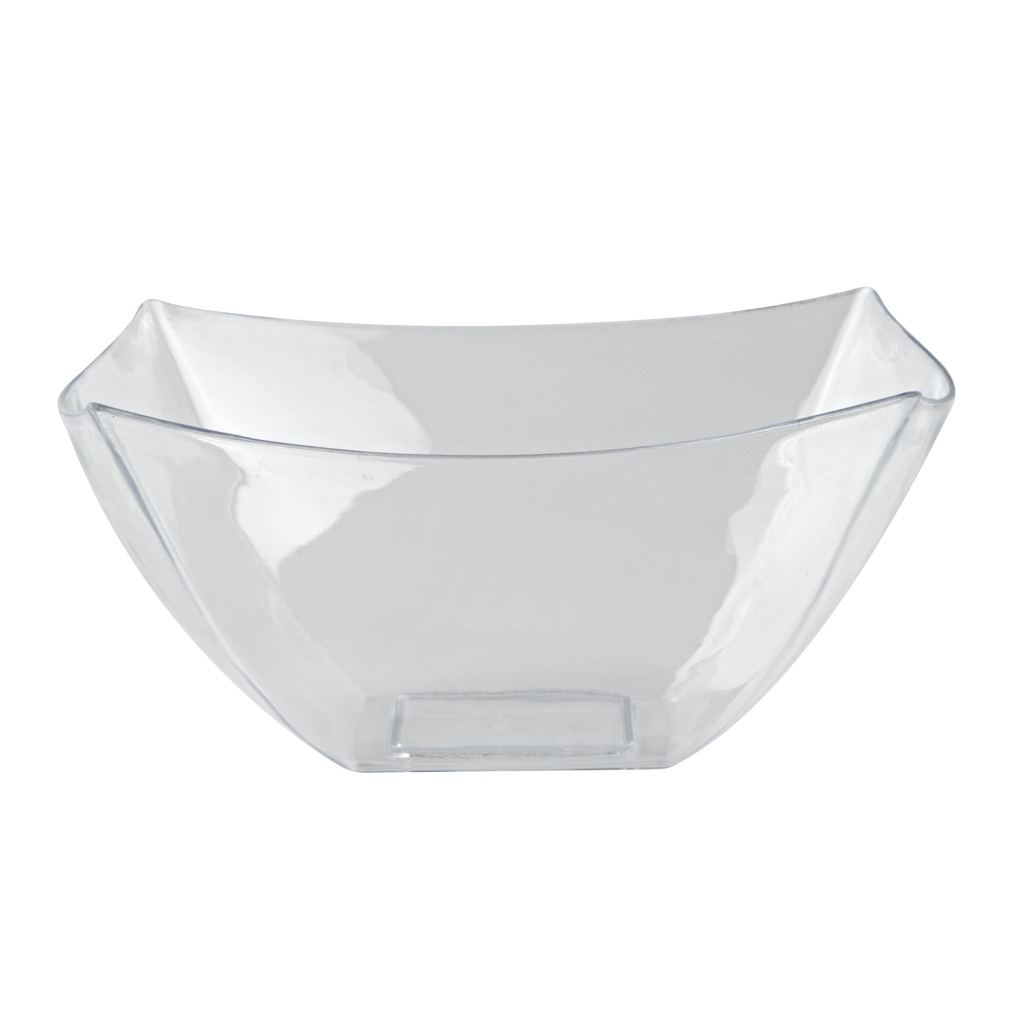 Moderna 8 oz Square Clear Plastic Bowl - 4 1/2" x 4 1/2" x 2" - 100 count box