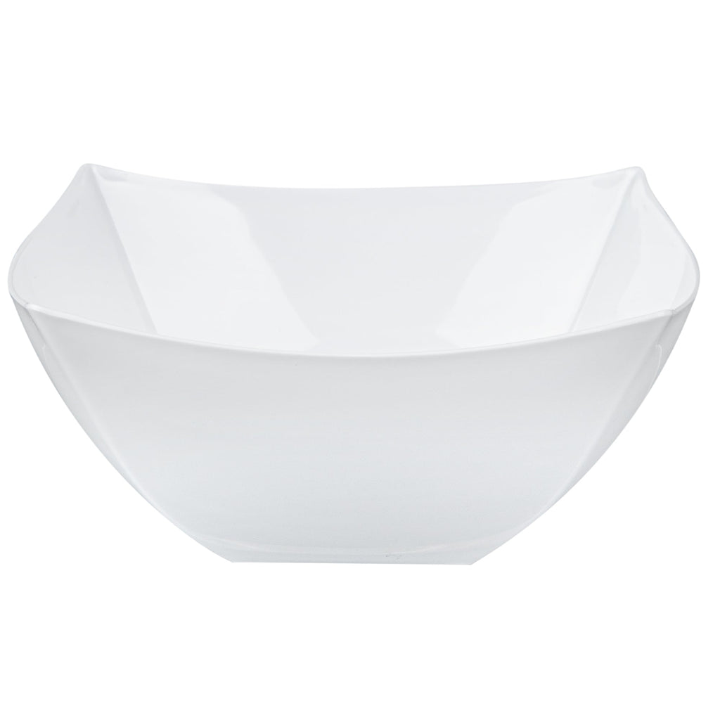 Moderna 8 oz Square White Plastic Bowl - 4 1/2" x 4 1/2" x 2" - 10 count box
