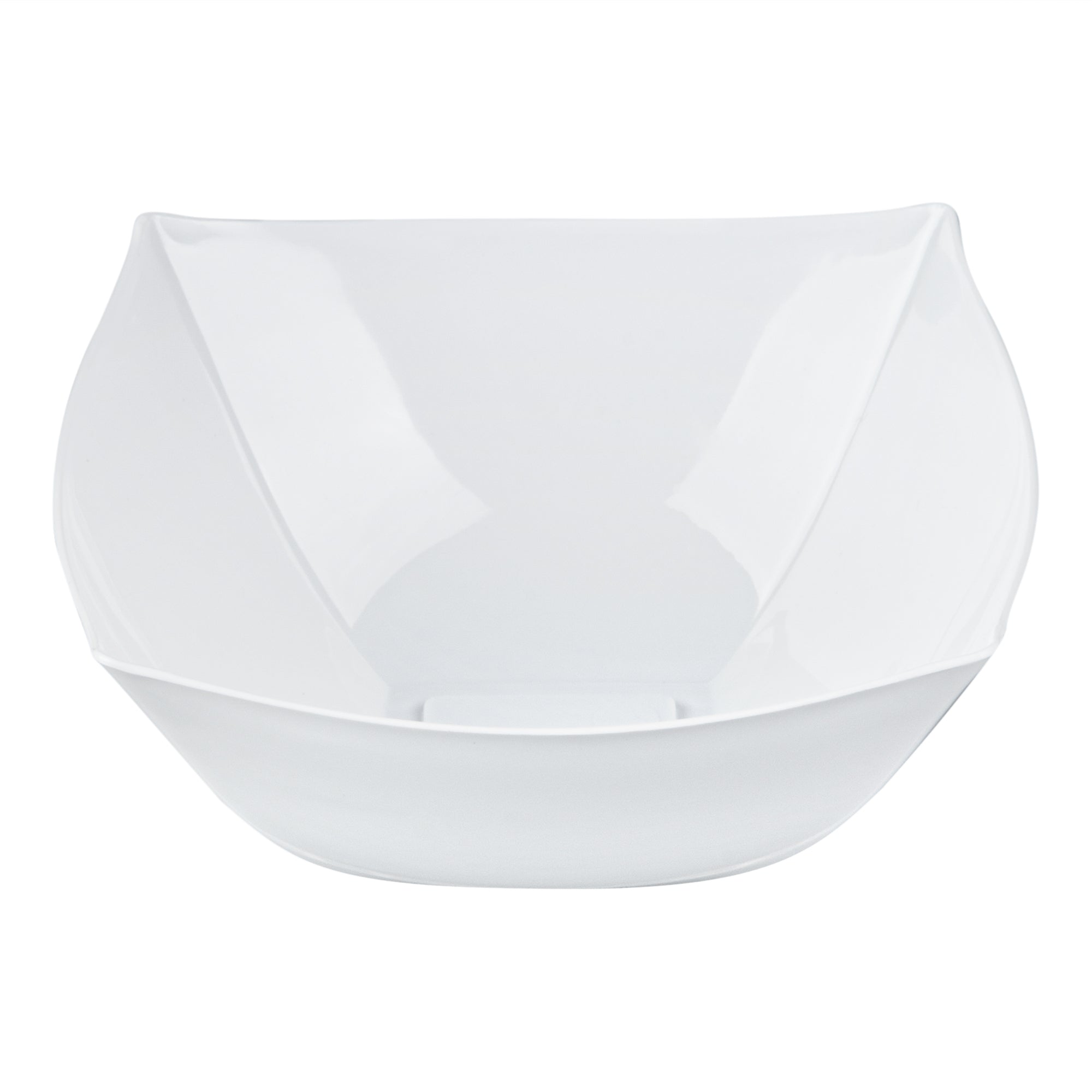 Moderna 8 oz Square White Plastic Bowl - 4 1/2" x 4 1/2" x 2" - 100 count box