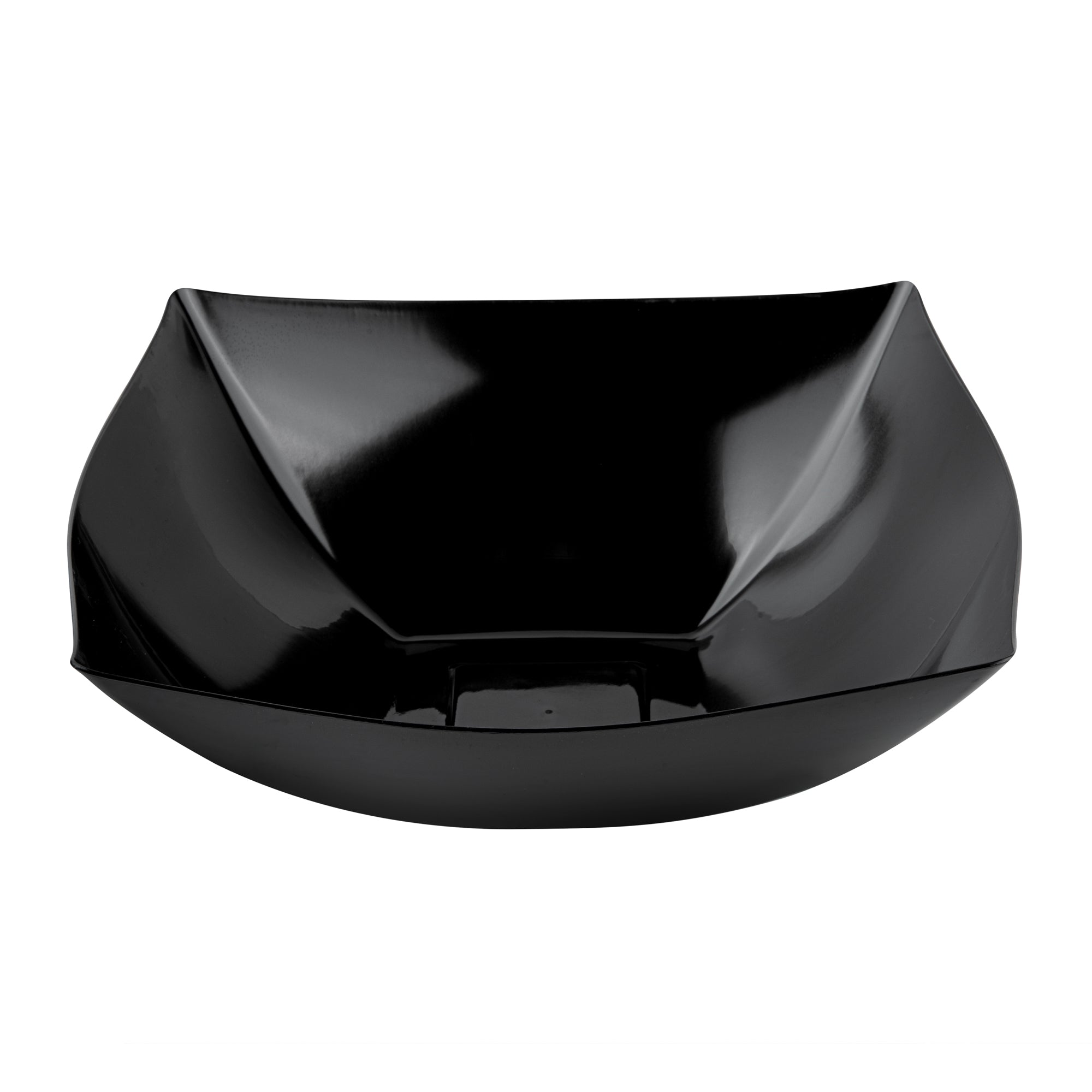 Moderna 128 oz Square Black Plastic Serving Bowl - 12" x 12" x 4" - 10 count box