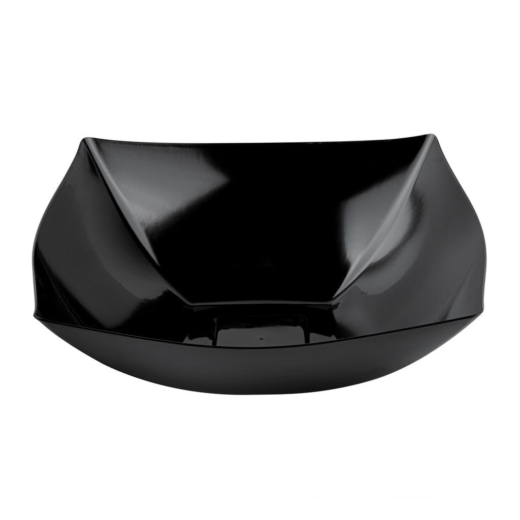 Moderna 128 oz Square Black Plastic Serving Bowl - 12" x 12" x 4" - 40 count box