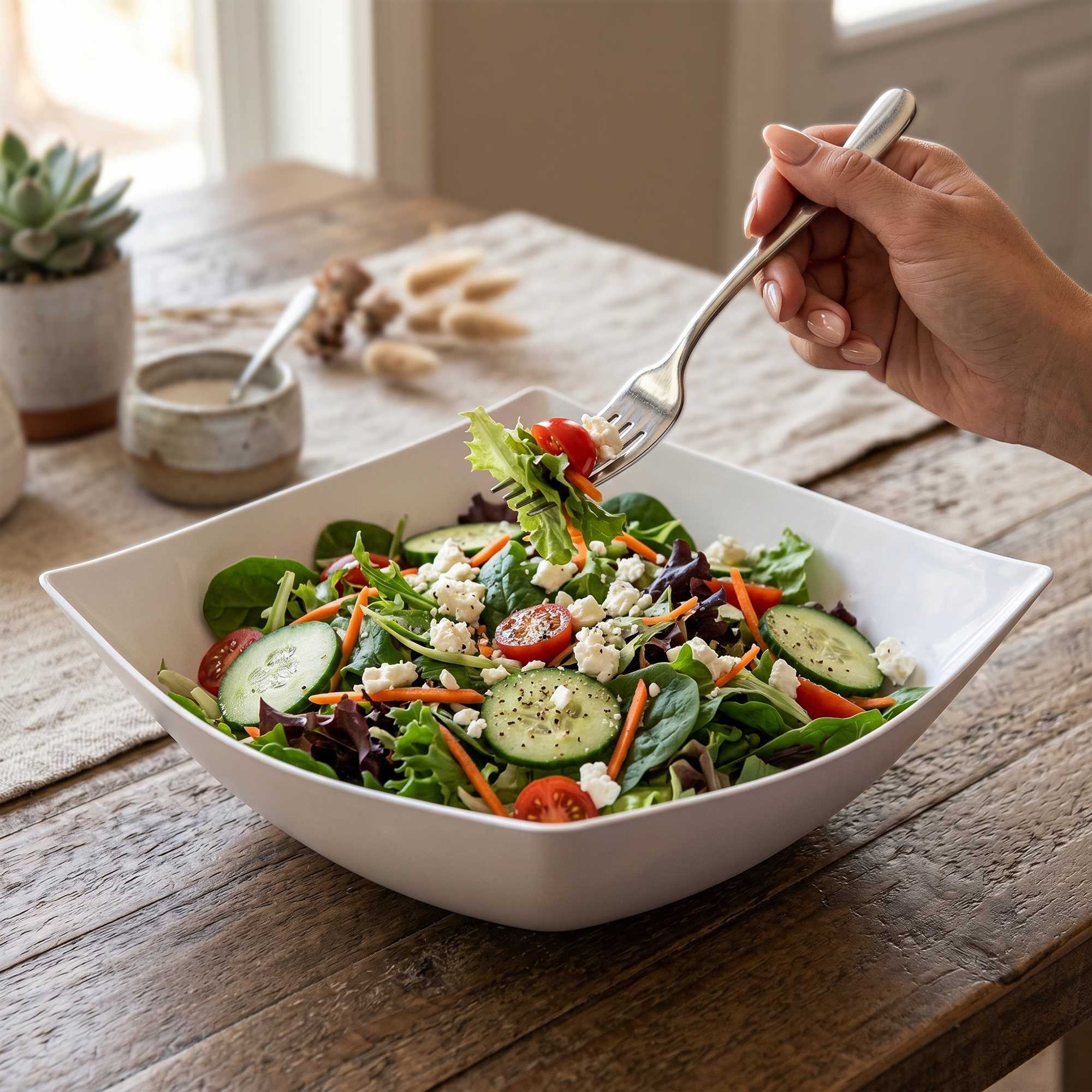 Moderna 128 oz Square White Plastic Serving Bowl - 12" x 12" x 4" - 10 count box