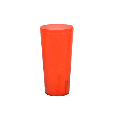 Bev Tek 24 oz Red SAN Plastic Tumbler - Pebbled - 3 1/2" x 3 1/2" x 7" - 10 count box