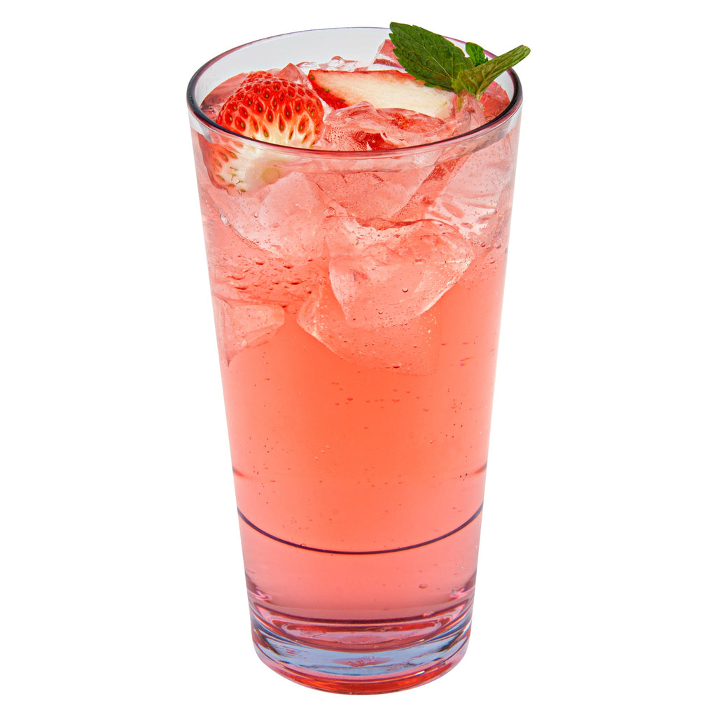 Bev Tek 20 oz Clear SAN Plastic Cooler Glass - 3 1/2" x 3 1/2" x 6 1/2" - 10 count box