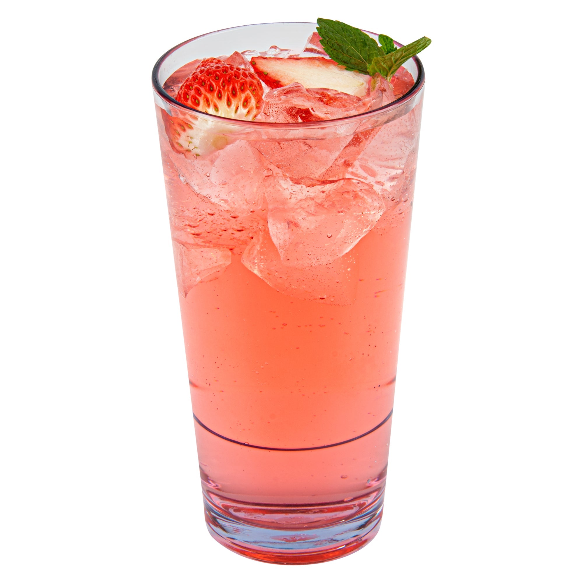 Bev Tek 20 oz Clear SAN Plastic Cooler Glass - 3 1/2" x 3 1/2" x 6 1/2" - 10 count box