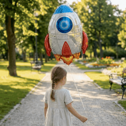 Balloonify Mylar Rocket Ship Balloon - 28 3/4" x 23 1/2" - 1 count box