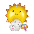 Balloonify Mylar Sun, Cloud and Rainbow Family Balloon - 30 1/4" x 23 1/4" - 1 count box
