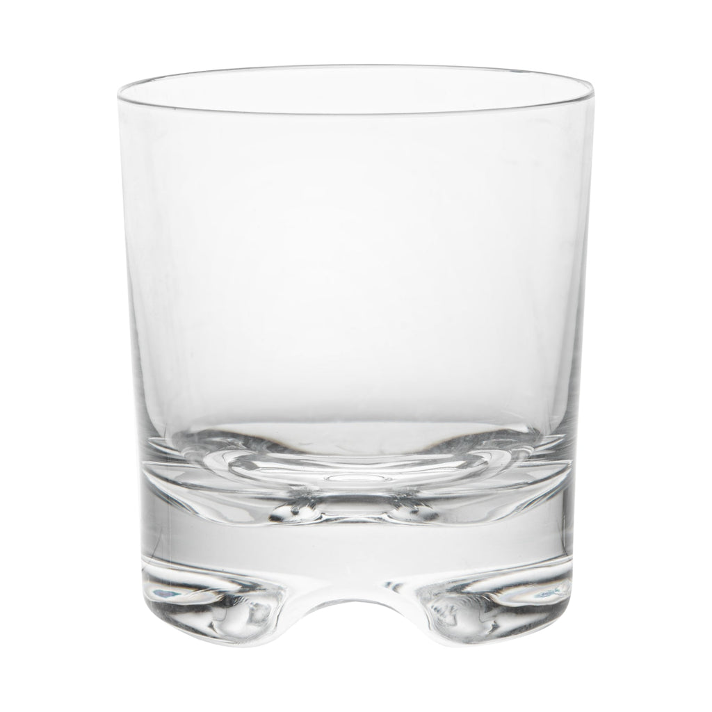 Bev Tek 12 oz Polycarbonate Double Old Fashioned Glass - 3 1/2" x 3 1/2" x 3 3/4" - 6 count box