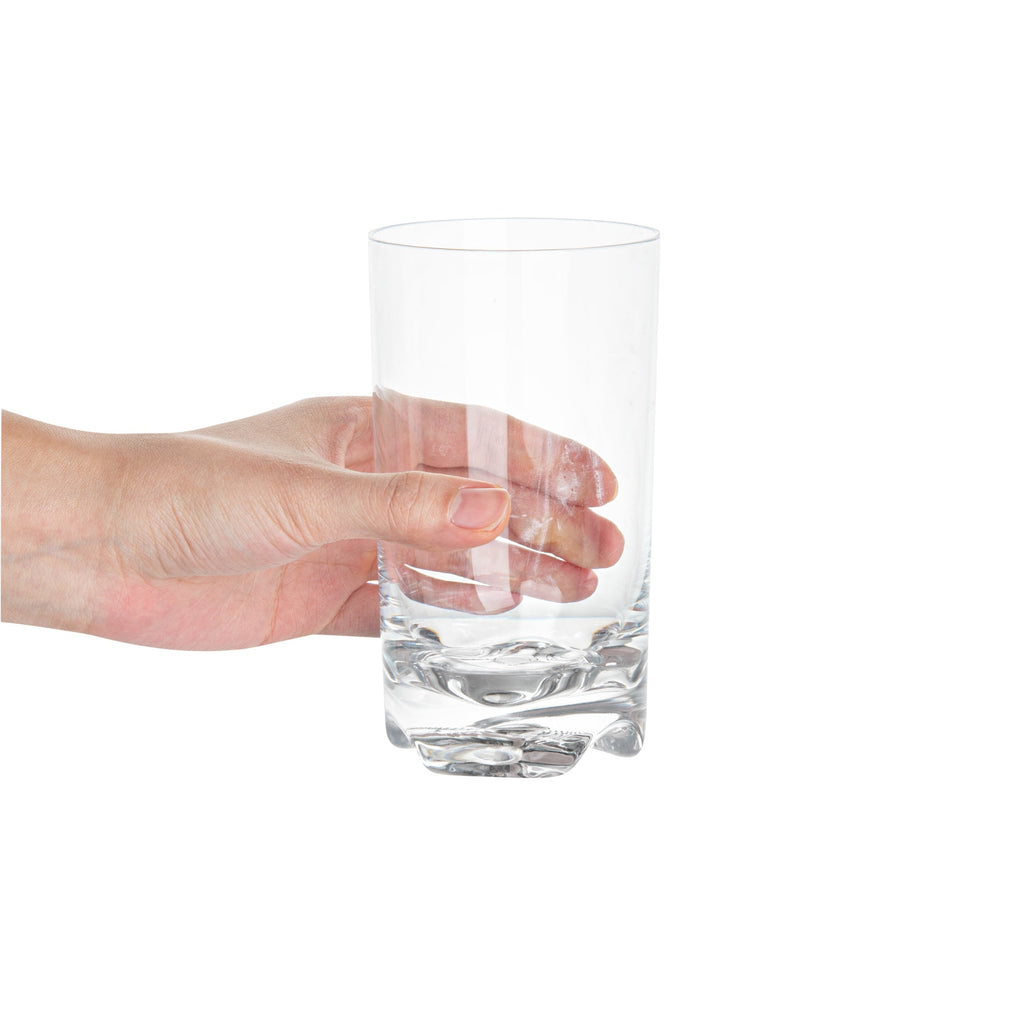 Bev Tek 14 oz Polycarbonate Highball Glass - 3" x 3" x 5 1/2" - 6 count box