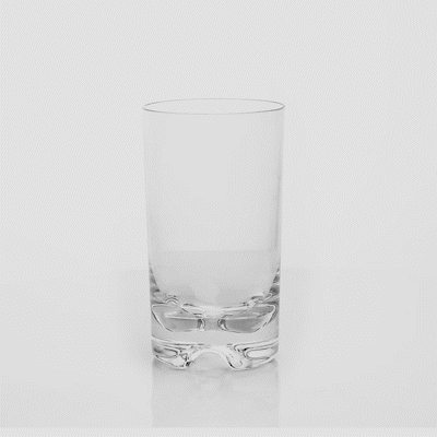 Bev Tek 14 oz Polycarbonate Highball Glass - 3" x 3" x 5 1/2" - 6 count box