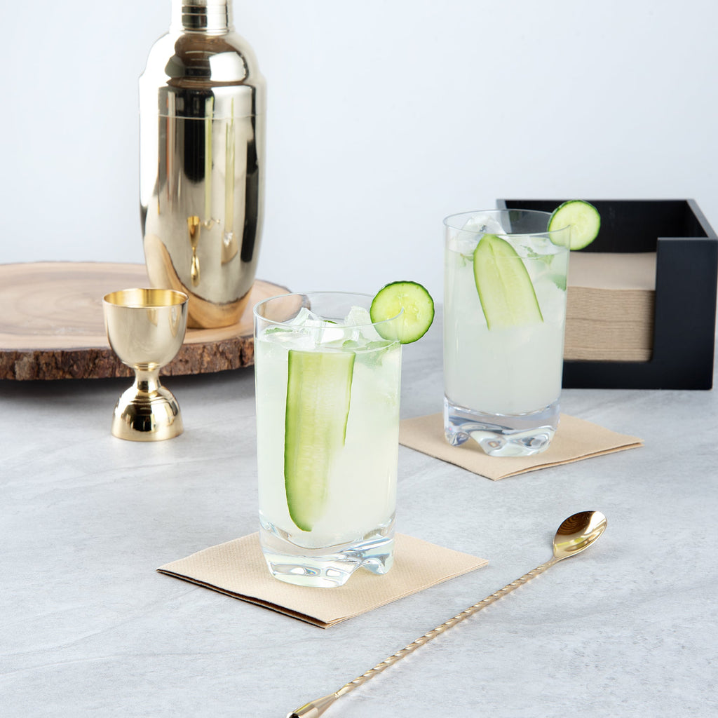 Bev Tek 14 oz Polycarbonate Highball Glass - 3" x 3" x 5 1/2" - 6 count box