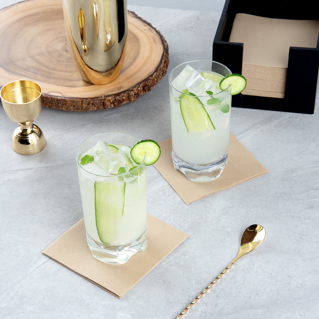Bev Tek 14 oz Polycarbonate Highball Glass - 3" x 3" x 5 1/2" - 48 count box