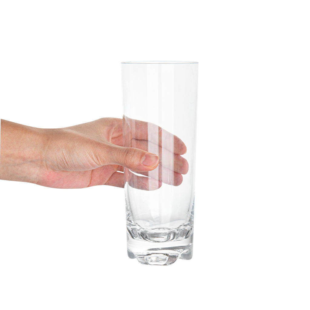 Bev Tek 16 oz Polycarbonate Beverage Glass - 2 3/4" x 2 3/4" x 7 1/4" - 6 count box