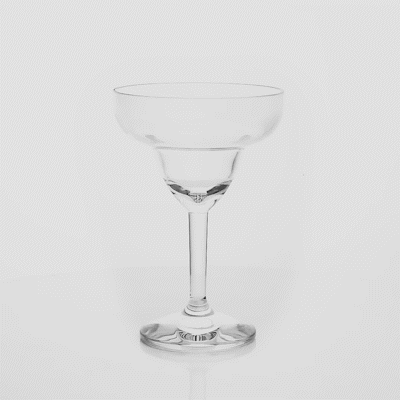 Bev Tek 11 oz Polycarbonate Margarita Glass - 4 1/2" x 4 1/2" x 6 3/4" - 24 count box