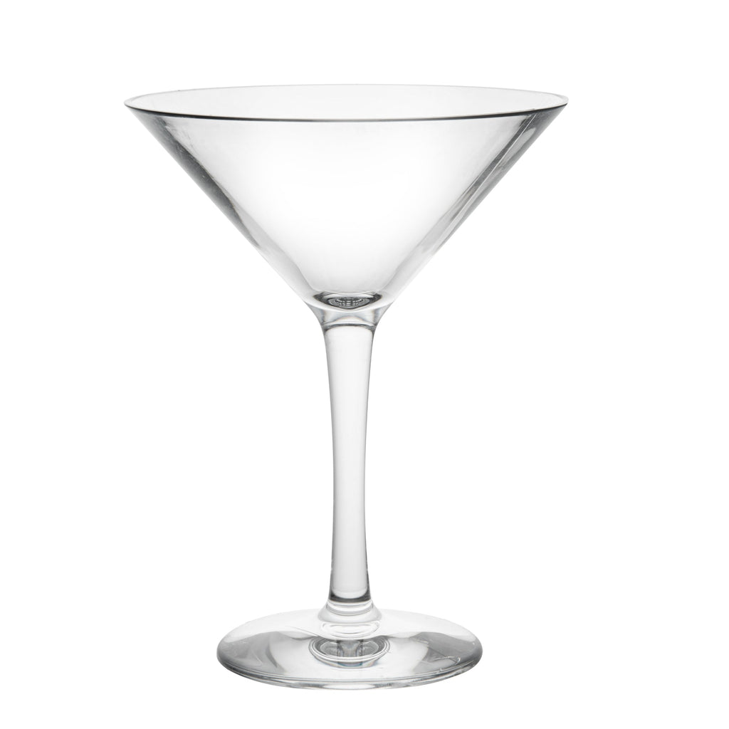 Bev Tek 10 oz Polycarbonate Cocktail Martini Glass - 5 1/4" x 5 1/4" x 6 3/4" - 6 count box