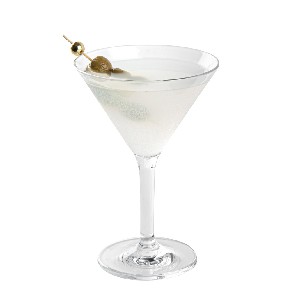 Bev Tek 10 oz Polycarbonate Cocktail Martini Glass - 4 1/2" x 4 1/2" x 6 1/2" - 6 count box